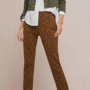 Sanctuary -Anthropology Brown Leopard Print Joggers Small . Great condition